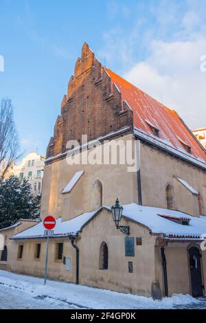 Staronová Synagoga, Alte Neue Synagoge, Josefov, Prag, Tschechische Republik Stockfoto