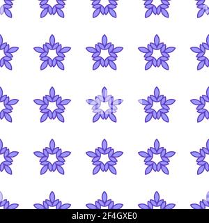 Geometrisches Stern- oder Blumenmuster mit nahtlosem Blumenmuster. Ornament kann für Geschenkpapier, Musterfüllungen, Webseiten Hintergrund verwendet werden Stock Vektor