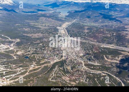 Luftaufnahme von Breckenridge, Colorado, USA Stockfoto