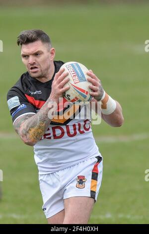 Featherstone, England - 21st. März 2021 - Danny Brough von Bradford Bulls in Aktion während der Rugby League Betfred Challenge Cup Runde 1 zwischen Featherstone Rovers und Bradford Bulls im Millenium Stadium, FeatherstoneUK Dean Williams/Alamy Live News Stockfoto
