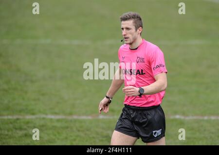 Featherstone, England - 21st. März 2021 - Schiedsrichter Chris Kendall in Aktion während der Rugby League Betfred Challenge Cup Runde 1 Spiel zwischen Featherstone Rovers gegen Bradford Bulls im Millenium Stadium, FeatherstoneUK Dean Williams/Alamy Live News Stockfoto