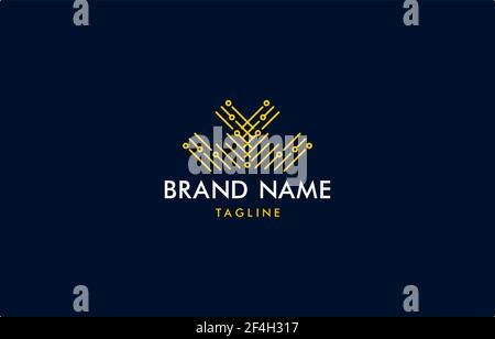King Technology Smart Logo Vektor Logo Vorlage geeignet für smart Home Service oder Produkt Stock Vektor