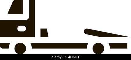 Abschleppen Cargo Truck Icon Vektor Glyphe Illustration Stock Vektor