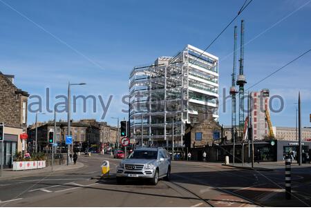 Haymarket Gap Baustellenumbau, Edinburgh, Schottland Stockfoto