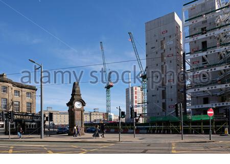 Haymarket Gap Baustellenumbau, Edinburgh, Schottland Stockfoto