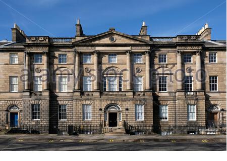 Bute House die offizielle Residenz des ersten Ministers von Schottland, Charlotte Square, Edinburgh New Town Streets, Edinburgh, Schottland Stockfoto