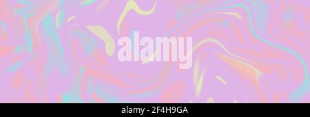 Ornamentaler Hintergrund mit abstrakten Mustern, einer Kombination aus Flieder, hellem Kalk, Blau und Candy Pink Farben. Flüssige Malerei abstrakte Textur, Art tec Stockfoto