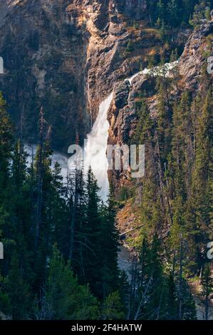 Tower Falls im Yellowstone National Park, USA. Hochwertige Fotos Stockfoto