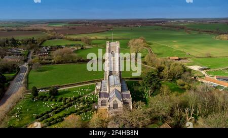 St. Peter und St. Pauls Kirche in Lavenham, Suffolk, Großbritannien Stockfoto
