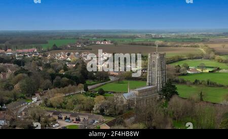 St. Peter und St. Pauls Kirche in Lavenham, Suffolk, Großbritannien Stockfoto