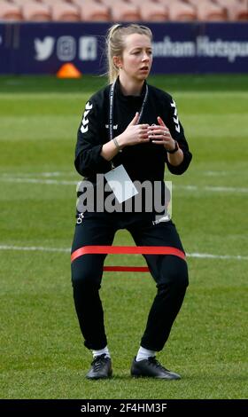 Barnett, Großbritannien. März 2021, 21st. EDGWARE, ENGLAND - MÄRZ 21: Emily Davies von Bristol City während der FA Women's Spur League zwischen Tottenham Hotspur und Bristol City im Hive Stadium, Edgware, UK am 21st. März 2021 Credit: Action Foto Sport/Alamy Live News Stockfoto