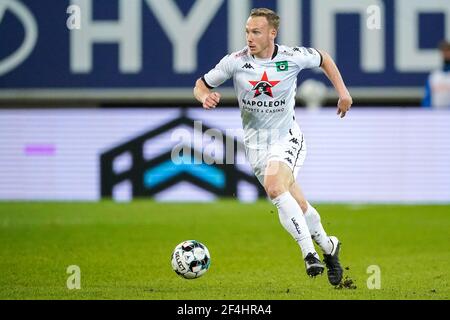 GENT, BELGIEN - MÄRZ 21: Alexander Corryn von Cercle Brugge während des Jupiler Pro League Spiels zwischen KAA Gent und Cercle Brugge in der Ghelamco Arena o Stockfoto