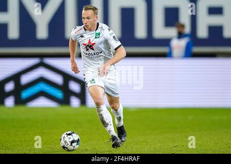 GENT, BELGIEN - MÄRZ 21: Alexander Corryn von Cercle Brugge während des Jupiler Pro League Spiels zwischen KAA Gent und Cercle Brugge in der Ghelamco Arena o Stockfoto