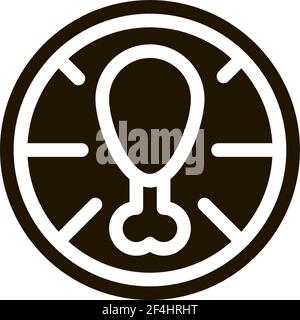 Pizza Chicken Icon Vektor Glyphe Illustration Stock Vektor