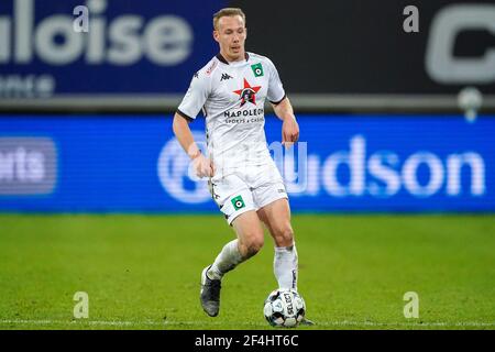 GENT, BELGIEN - MÄRZ 21: Alexander Corryn von Cercle Brugge während des Jupiler Pro League Spiels zwischen KAA Gent und Cercle Brugge in der Ghelamco Arena o Stockfoto