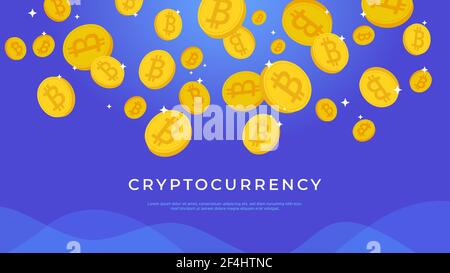Abstrakter Hintergrund für Kryptowährungen Stock Vektor