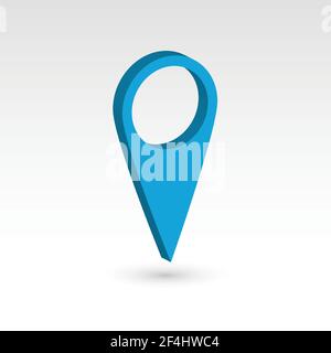 Kartenzeiger - 3D Vektorobjekt Stock Vektor