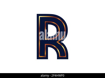 R Logo-Design mit Buchstabe. Symbolvektor für kreative Buchstaben. Stock Vektor