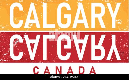 Calgary Alberta Vektor-Schriftzug Badge-Design für Druck oder T-Shirt Design Stock Vektor