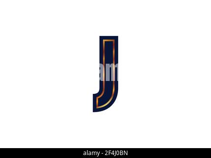 J Logo-Design mit Buchstabe. Symbolvektor für kreative Buchstaben. Stock Vektor
