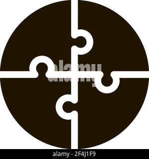 Swot Puzzle Icon Vektor Glyphe Illustration Stock Vektor