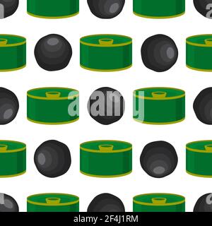 Illustration zum Thema große Muster identische Arten Fisch Kaviar, Ei gleiche Größe. Eiermuster aus frischem Fischkaviar für farbigen Druck auf Wallpa Stock Vektor