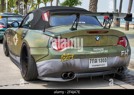 BMW Z Cabriolet personalisiert mit einem ungewöhnlichen distressed Look Stockfoto