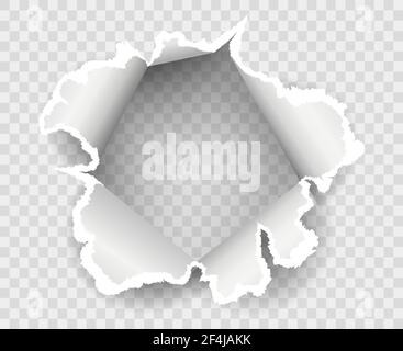 Loch für transparentes Papier Stock Vektor