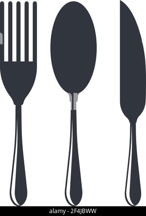 Löffel und Gabel Logo Vektor Symbol Illustration Design Stock Vektor