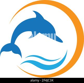 Delphin Logo Vorlage Vektor Symbol Illustration Design Stock Vektor