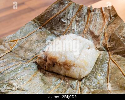 Nahaufnahme von klebrigem Reis-Huhn in Las Vegas, Nevada Stockfoto