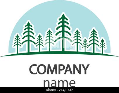 Pine Tree Logo Vektor Symbol Illustration Design Stock Vektor