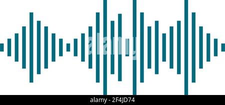 Sound Wave Logo Vektor Symbol Illustration Design Stock Vektor