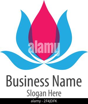 Lotus-Logo Blume Vektor Symbol Illustration Stock Vektor