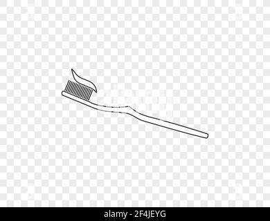 Vektorgrafik. Pinsel, Reinigung Zahnbürste Zahnpasta Symbol Stock Vektor