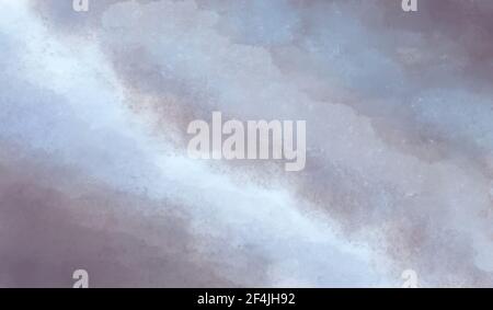 Aquarell-Illustration von weißen und blauen Marmorstreifen. Marmor gemalter Hintergrund mit Streifen von Tinte in Pastellfarben. Stockfoto