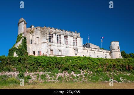 Bouteville Schloss, 11th Jahrhundert, Charente (16), Nouvelle-Aquitaine Region, Frankreich Stockfoto