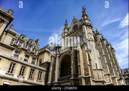 Paris, Frankreich - 18. Juli 2019: Königliche Kapelle Sainte Chapelle in Paris, Frankreich Stockfoto