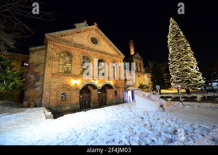 Das Sapporo Biermuseum in Sapporo, Hokkaido, Japan. Stockfoto