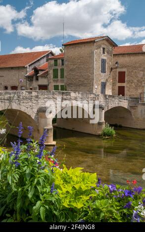 Malerische Stadt Joinville, Sous lief du Moulin, Haute-Marne (52), Region Grand Est, Frankreich Stockfoto