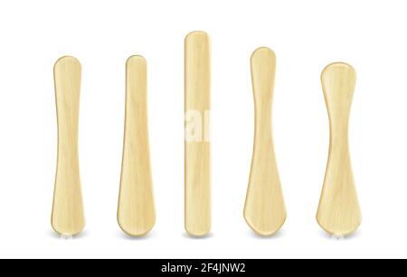 Popsicle Sticks, Holzelemente für Eis Stock Vektor