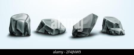 Bergfelsen, Steine, Felsbrocken Naturelemente Stock Vektor