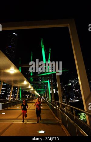 Kurilpa-Brücke über den Brisbane River, Queensland, Australien. Stockfoto