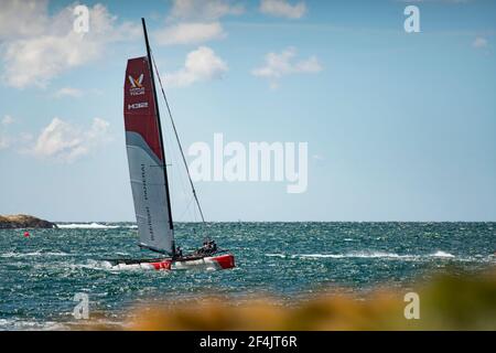 Big Boat Sailing Race M32 Katamaran Wettbewerb in Marstrand Schweden Stockfoto