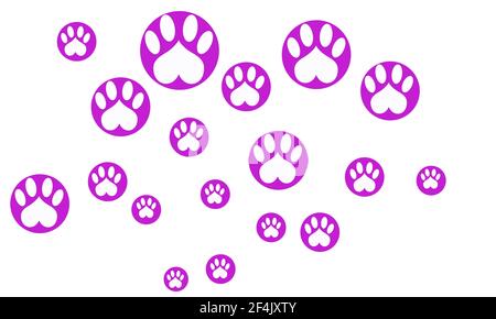 Paw Emoji Hintergrund Stockfoto