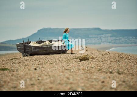 SAOIRSE RONAN in ON CHESIL BEACH (2017), Regie DOMINIC COOKE. Copyright: Nur für redaktionelle Verwendung. Keine Verkaufsförderung oder Buchumschläge. Dies ist ein öffentlich verteiltes Handout. Nur Zugriffsrechte, keine Lizenz des Urheberrechts. Nur zu vervielfältigen in Verbindung mit der Promotion dieses Films. Bild: BBC Films/Number 9 Films / Album Stockfoto