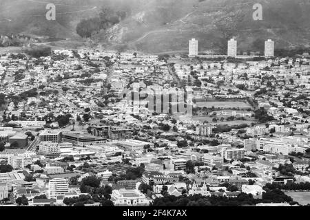 CAPE, SÜDAFRIKA - 13. März 2021: Kapstadt, Südafrika, 07. Dezember 2011, Erhöhter Blick auf Kapstadt Stockfoto