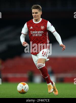 Aktenfoto vom 18-03-2021 von Arsenals Martin Odegaard. Ausgabedatum: Montag, 22. März 2021. Stockfoto