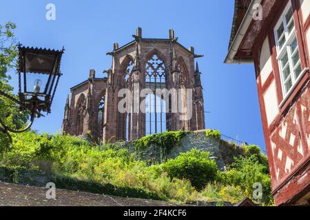 Geographie / Reisen, Deutschland, Rheinland-Pfalz, Bacharach, Altstadt von Bacharach am Rhein mit Wern, Additional-Rights-Clearance-Info-not-available Stockfoto