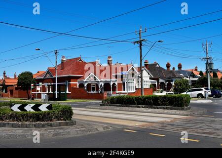 Melbourne, VIC, Australien - 04. November 2017: Exklusives Wohngebiet im Middle Park Viertel Stockfoto